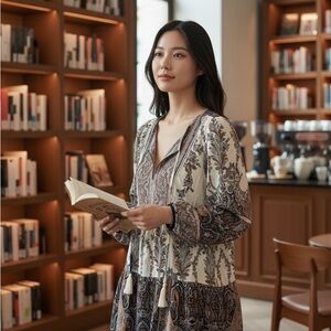 Chic Paisley Patterned Dress